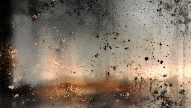 Vintage Antiqued Mirror Texture with Burnt Edges and Distressed Grunge Effects