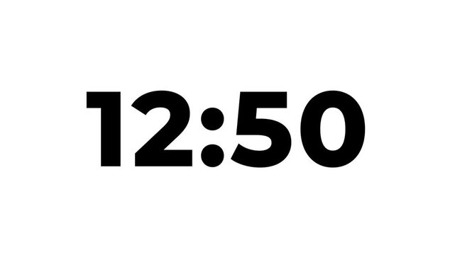 14 Minute countdown, 840s second Digital Countdown timer animation from 840 to 0 seconds, Simple 14 Minute countdown timer. 840s second countdown with black background. 4k