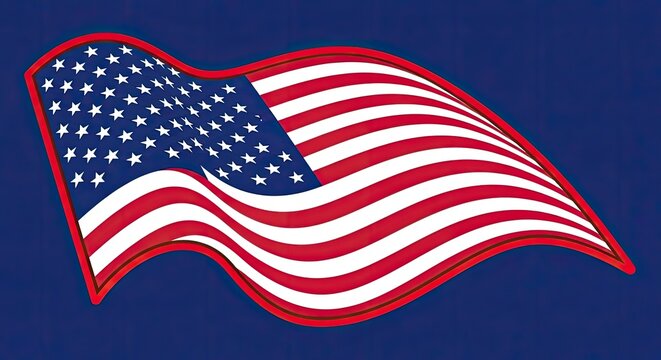 American labor day celebration with patriotic flag symbol