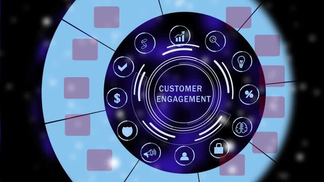 Business, Technology, Internet and network concept. Shows the inscription: CUSTOMER ENGAGEMENT