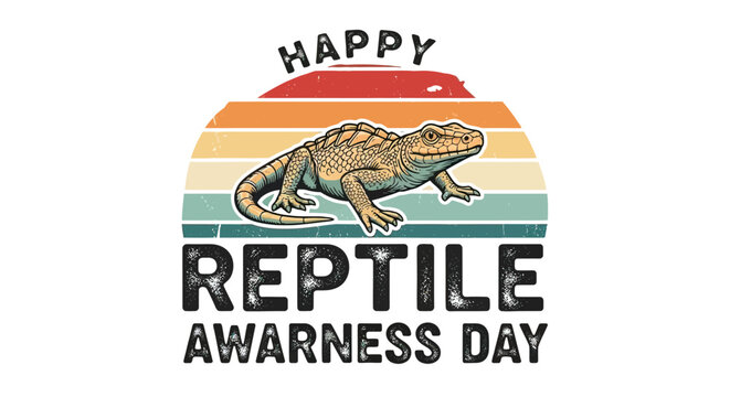 Colorful Iguana Illustration for Reptile Awareness.
