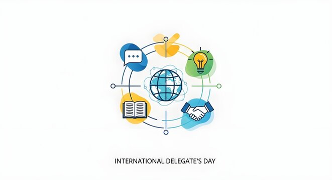 A conceptual illustration representing global communication and international diplomatic relations