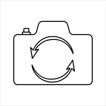 Camera Rotation Icons Depicting Switching between Front and Rear Cameras for Photography and Videography Needs