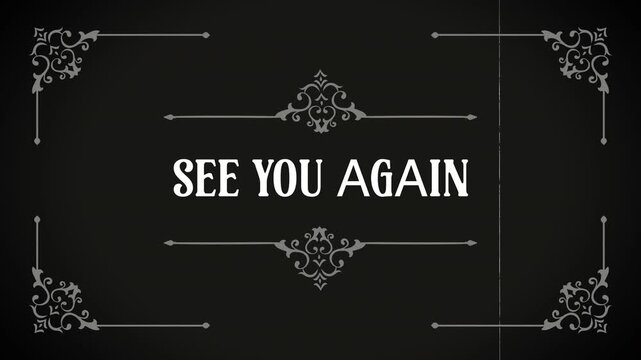 Vintage Silent Film Title Card Animation with Goodbye Text