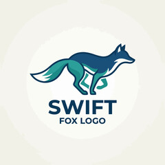 Obraz premium This logo features a swift fox in motion, symbolizing agility and grace. The design combines modern elements to highlight the energetic qualities of this clever animal.