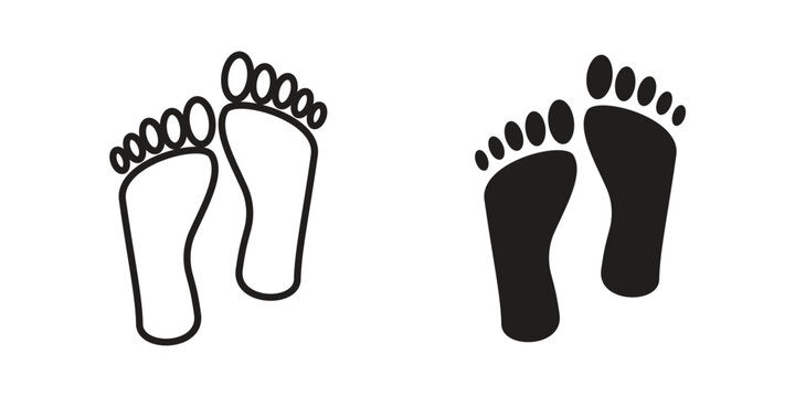 Foot icon and symbol. Vector logo design element.