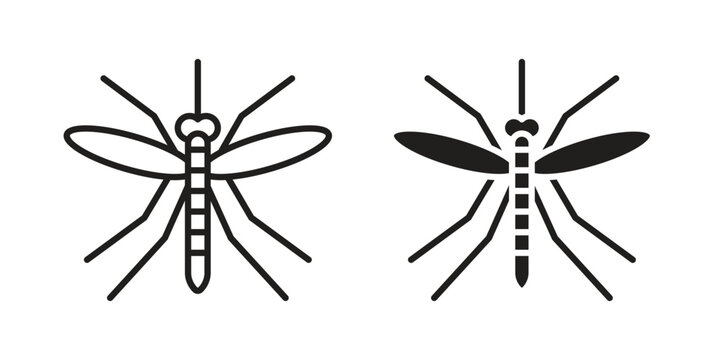 Mosquito icon and symbol. Vector logo design element.