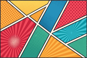 Fototapeta premium Depicting Pop Geometric Comic Bold Stunning Creative Visual