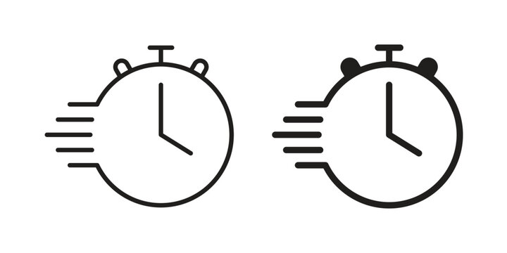 Quick time icon and symbol. Vector logo design element.