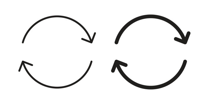 repeat icon and symbol. Vector logo design element.