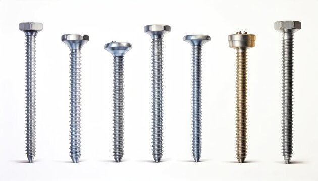 Variety of screws and bolts hardware.