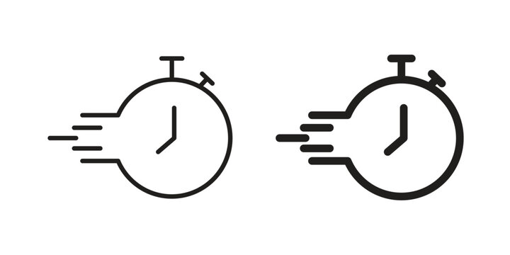 Time fast icon and symbol. Vector logo design element.