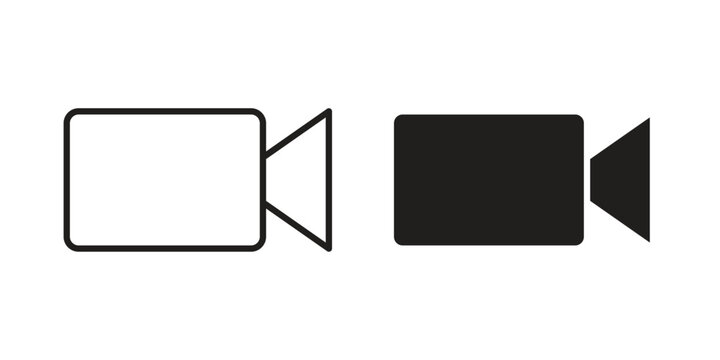Video call icon and symbol. Vector logo design element.