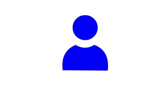 User Profile Icon Blue Avatar Minimal Design