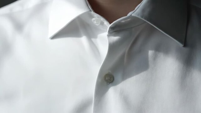 White Shirt Closeup Business Attire Detail.