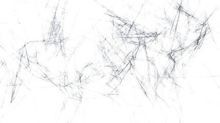 Fototapeta premium Hand drawn scribble texture with irregular pencil lines forming mesh on transparent background
