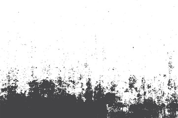 Fototapeta premium Distressed black and white texture with scattered grainy particles and rough grunge edges