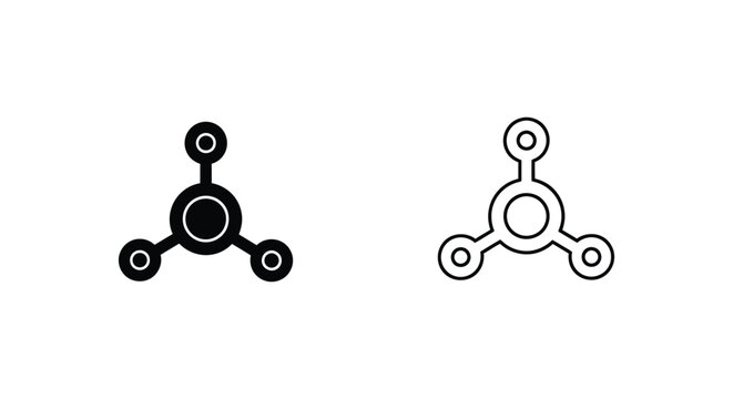 Fidget Spinner Icons Black and White Vector