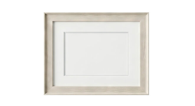 Light Wood Grain Picture Frame with White Mat