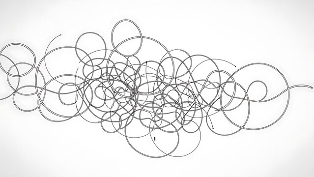 Black scribbles on white background texture.