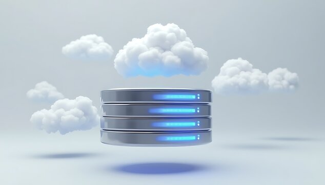 Stack Of SSD Drives Floating In Air Representing Data Storage And Cloud Backup Concept Minimal Background
