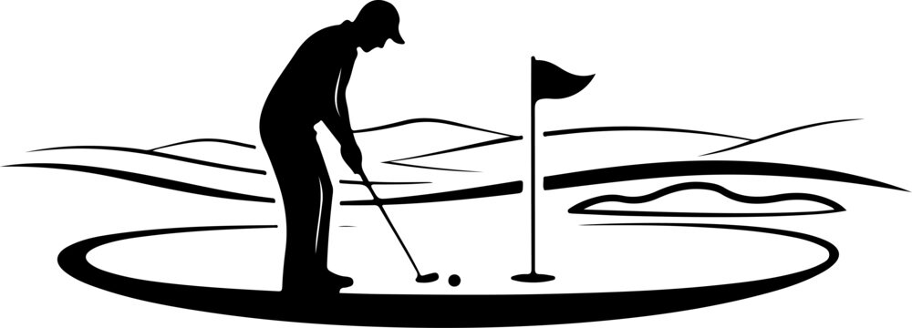 Golf silhouette vector illustration