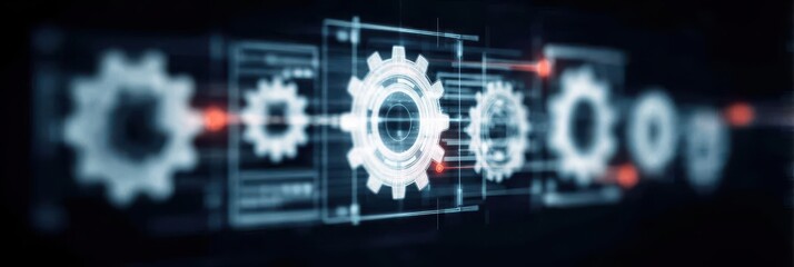 Fototapeta premium Expert management of a digital system involves a specific tool or software to ensure each technology based solution has high performance.