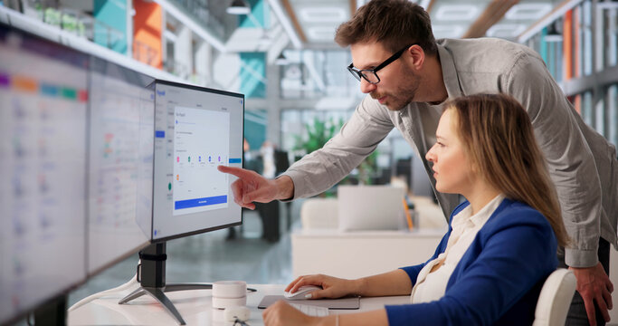 Finance Professional Diligently Working On Payroll And Tax Management