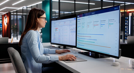 Marketing Expert Analyzing Live Financial KPIs