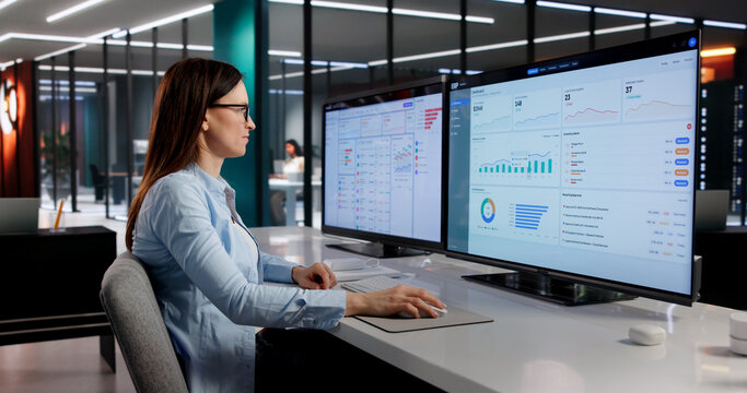 Corporate Manager Analyzes Financial Metrics