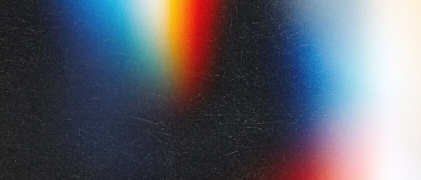 Generative AI, Dark Grunge Film Light Leak Rainbow Abstract Background