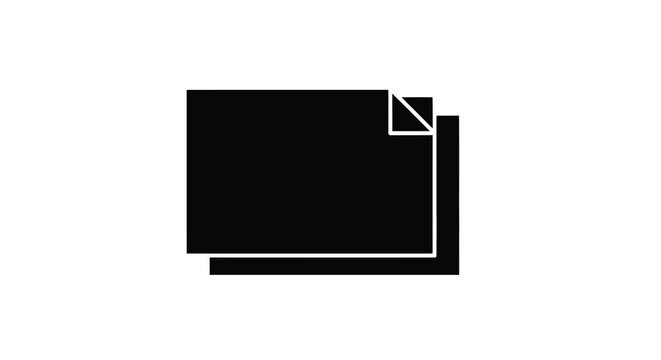 A minimalist depiction of stacked rectangular shapes in black suggesting documents or papers on a white background high quality professional detailed
