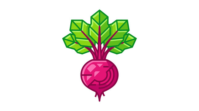 Beetroot Vegetable with Green Leaves.