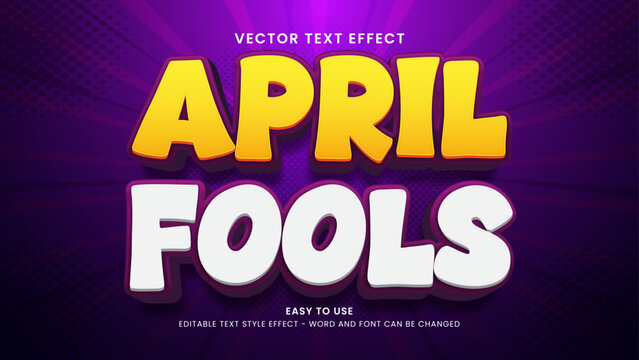 april pools editable text effect 3d vector