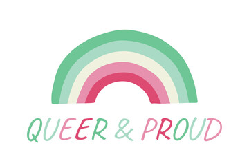 Obraz premium Colorful rainbow shape Abrosexual pride flag Happy pride day LGBTQIA community Pride Month Vector hand drawn doodle for posters, stickers, logo, cards