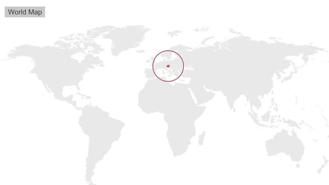 Slovenia Location on Globe for Presentation or Education
