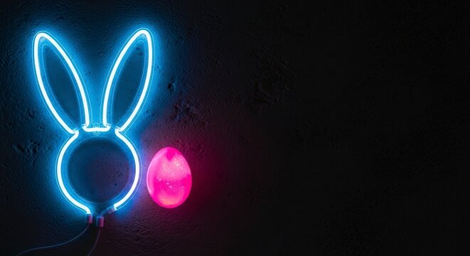Playboy Bunny Neon Sign Logo Symbol.