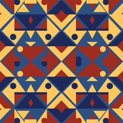 Fototapeta premium Geometric pattern in bold colors, modern design, artistic composition, abstract shapes with copy space 