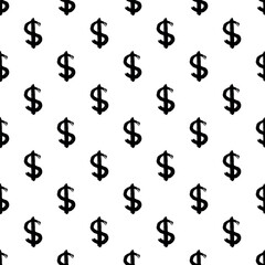Fototapeta premium Seamless pattern with dollar currency symbol for decorative print, wrapping paper, greeting cards, wallpaper and fabric