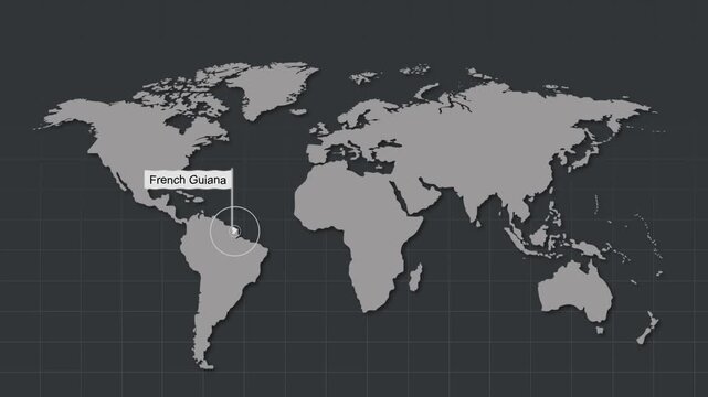 French Map Highlight Zoom Animation Geography Concept