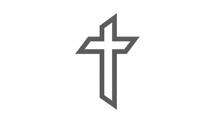 Fototapeta premium Geometric cross symbol