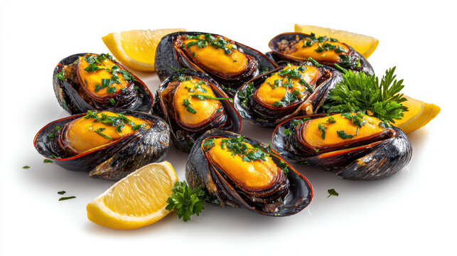 transparent turkish stuffed mussels with rice and herbs
