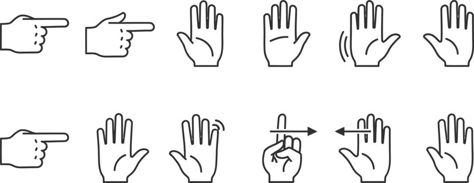 American sign language handshapes and finger spelling