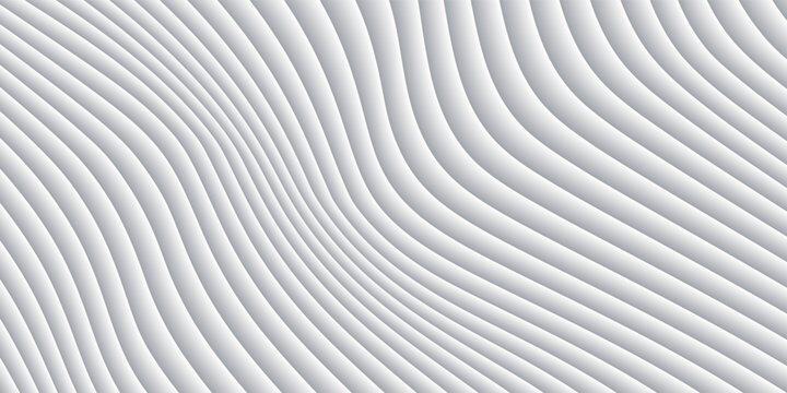 Architectural composition, facade detail, wall, against  light empty sky - 3D render. Parametric architecture of the future for presentations, graphic design. EPS 10