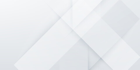 Obraz premium Abstract White and Gray Geometric Minimalist Layered Background. Suit for banner, web, brochure, pamflet and presentation