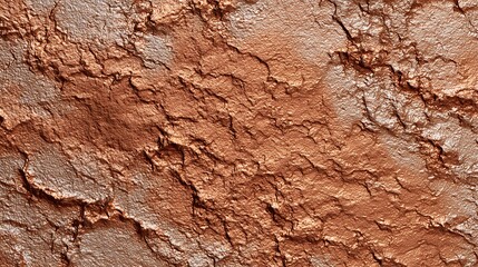 Fototapeta premium Rough Copper Metallic Texture Background with Abstract Cracks and Iridescent Sheen, Industrial Grunge Material Surface for Design
