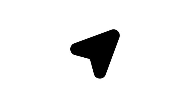 Minimalist paper plane send icon for modern user interfaces. Enhance digital communication with this versatile graphic, perfect for animation with a transparent background