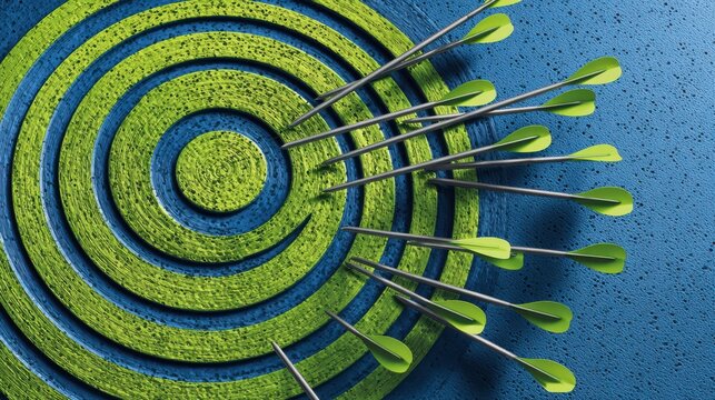 green background net zero target on a blue background