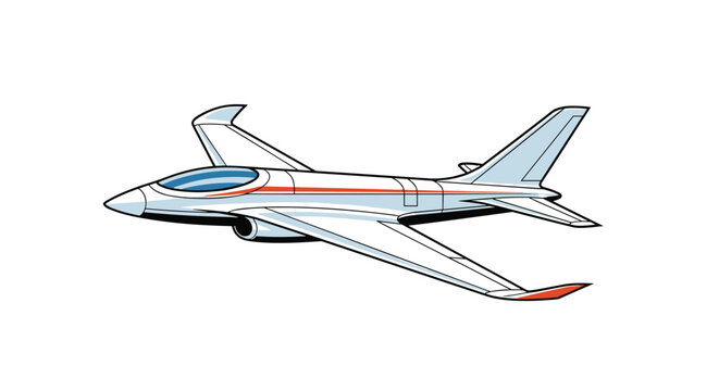 Sleek silver private jet or business airplane flying through the air representing luxury travel, speed, and aviation technology on white.