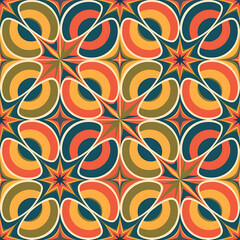Fototapeta premium Atomic Boomerang Seamless Pattern Mid Century Retro Geometric Background